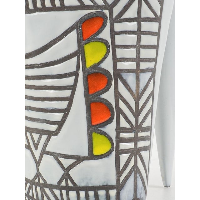 Cream Dove Grey Ceramic Pitcher by Roger Capron, 1950s For Sale - Image 8 of 11