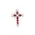 14k White Gold Diamond & Ruby Cross Pendant Necklace For Sale In Los Angeles - Image 6 of 7