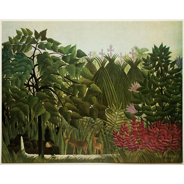 1951 Henri Rousseau Waterfall Original Parisian Photogravure Chairish