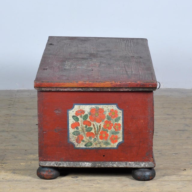 Folk Art Wedding Chest, 1849 For Sale - Image 18 of 18