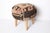 Handwoven Vintage Kilim Upholstered Ottoman Stool | Tribal Wool Footstool With Wooden Legs For Sale In Tampa - Image 6 of 8