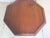 1970s Vintage Octagonal Dark Color Wood Coffee Table With Storage Underneath For Sale - Image 4 of 12