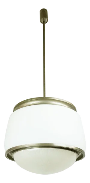 Nickel Plated Brass Kappa Ceiling Lamp by Sergio Mazza for Artemide, 1960s