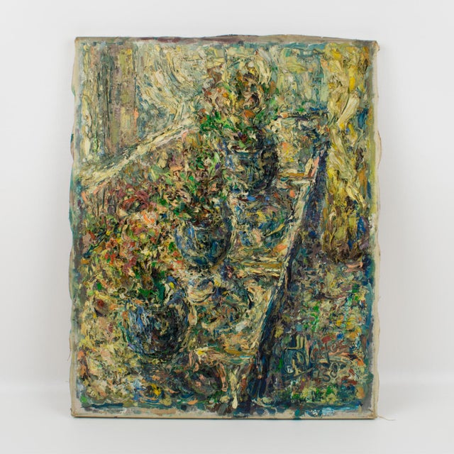 Brutalist Still Life in the Summer, Oil on Canvas Painting by e.j.e. Dulfer For Sale - Image 14 of 18