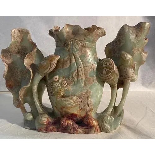 Floral Arrangement Jade Group, China, 19th Century For Sale - Image 4 of 7