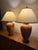 Elevate your space with this elegant pair of authentic Wildwood table lamps. Featuring warm wood bodies, solid brass...
