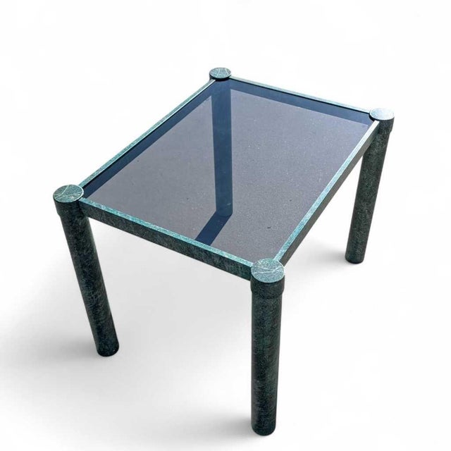 Postmodern Sculptural Metal and Smoked Glass Side Table, 1980s For Sale - Image 12 of 17