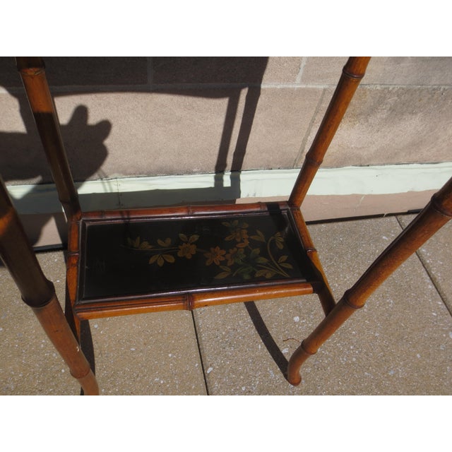Chestnut Bamboo Lacquered Display Stand,France 19th Century For Sale - Image 8 of 11