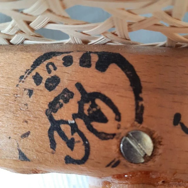 1970s Romanian Bentwood and Rattan Stool, 1960s For Sale - Image 5 of 7