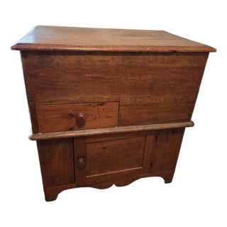 Antique Primitive Lift-Top Commode Washstand For Sale