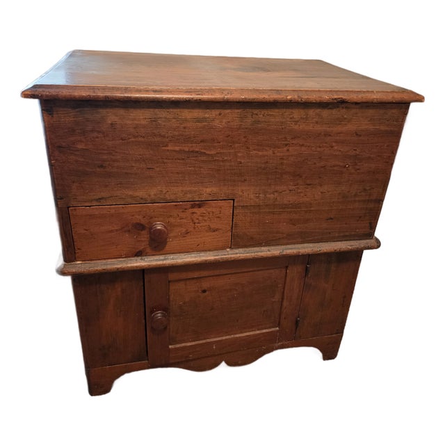 Antique Primitive Lift-Top Commode Washstand For Sale