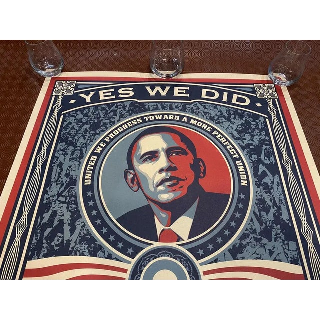 Blue Obama Yes We Did Poster by Shepard Fairey, 2008 For Sale - Image 8 of 12