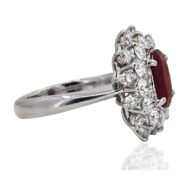 Late 20th Century Burma Ruby Ring, Size 5 For Sale - Image 4 of 5