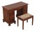 Stickley Cherry Kneehole Desk Vanity & Bench For Sale