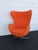 Metal Mid Century Modern Swivel Rocking Orange Egg Chair Fritz Hansen Style 6608 For Sale - Image 7 of 18