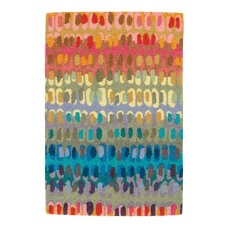 Dash & Albert by Annie Selke Paint Chip Multi Micro Hooked Rug, 8' x 10' For Sale
