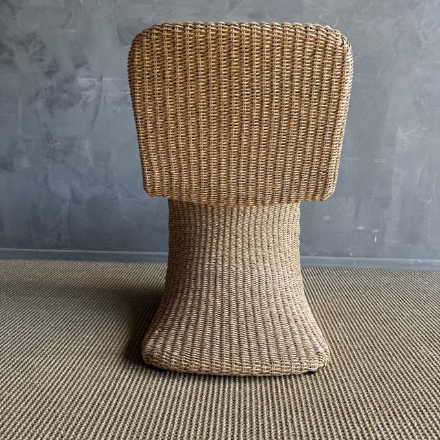 Mid-Century Modern Outdoor Woven Rope Dining Chairs For Sale - Image 3 of 7