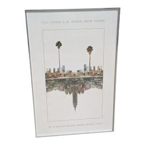 1980s "I'll Take New York Over La, I'll Take La Over New York", Framed Poster by Sheila Ruth