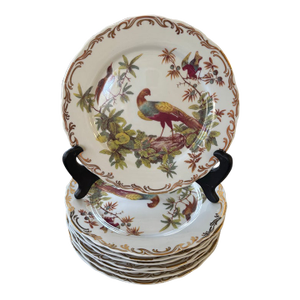 Vintage Rutherfords Bird Pattern Lunch Plates- Set of 8