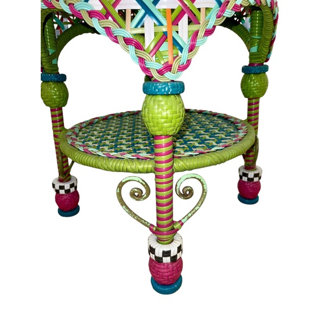 Early 21st Century Mackenzie Childs Occasional Side Table For Sale - Image 5 of 7