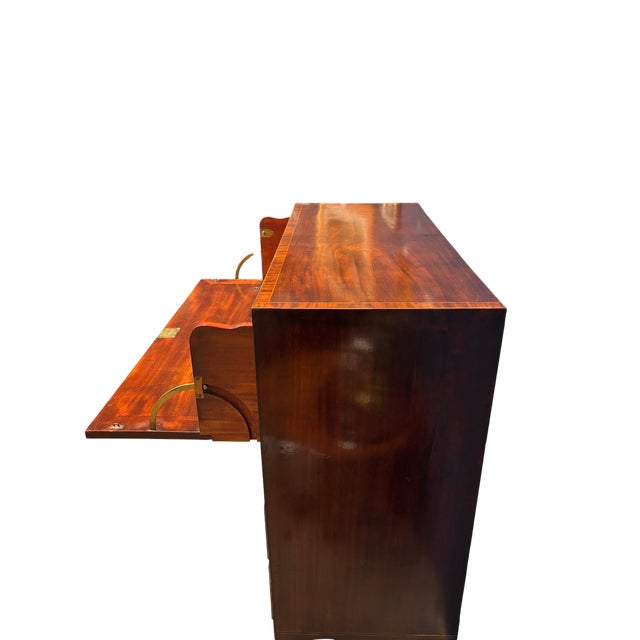 Late 18th Century Beautiful English Georgian Mahogany Drop Front Secretaire Chest / Butler Chest For Sale - Image 12 of 16