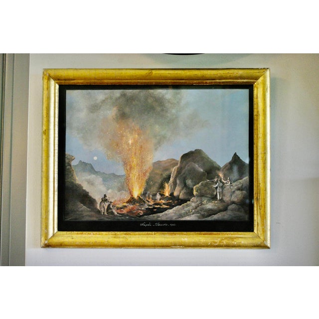 Eruption of Mount Vesuvius, 1900s, Watercolor and Gouache, Framed For Sale - Image 3 of 7