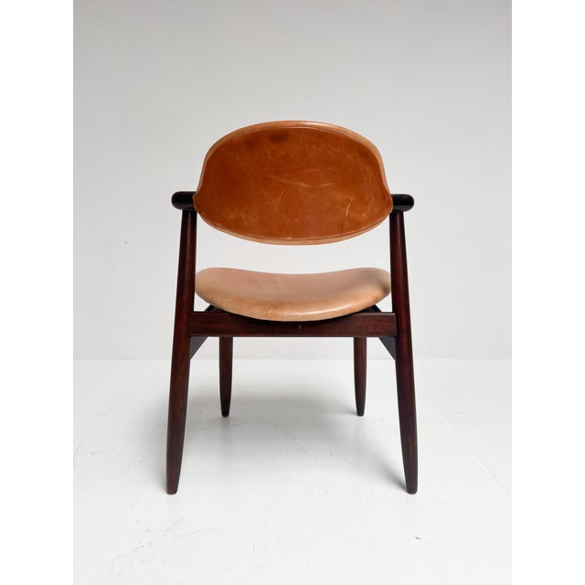 Cognac Coloured Cowhorn Chair, 1970s For Sale - Image 9 of 15