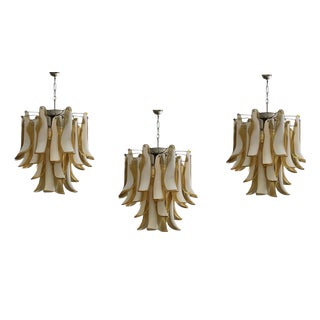 Small Amber Murano Glass Flamingo Chandeliers, Set of 3 For Sale