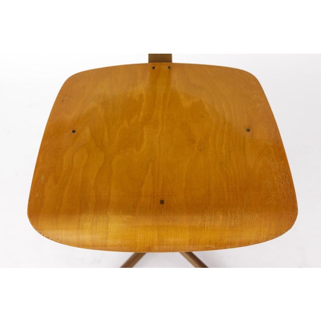 German Industrial Desk Chair, 1950s For Sale - Image 11 of 12