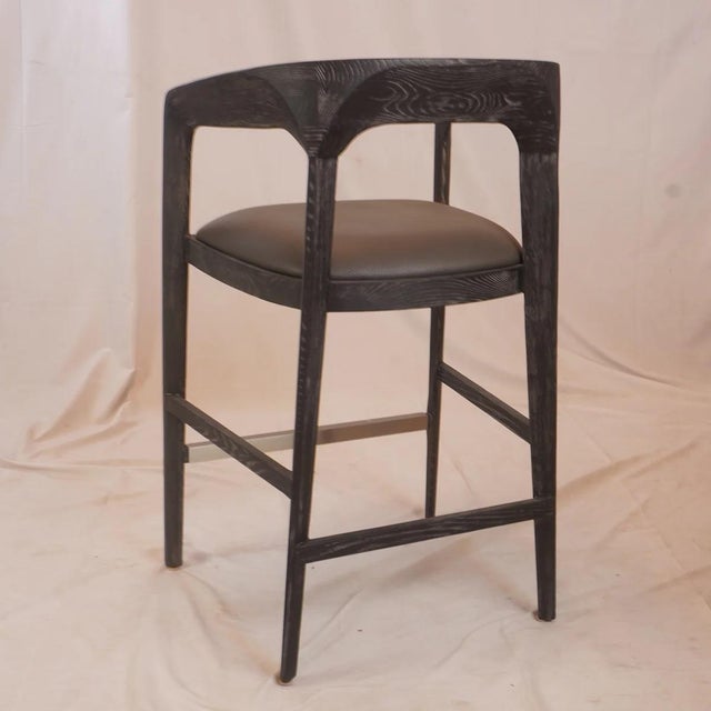 Brass Interlude Kendra Counter Stools, Set of 3 For Sale - Image 8 of 10