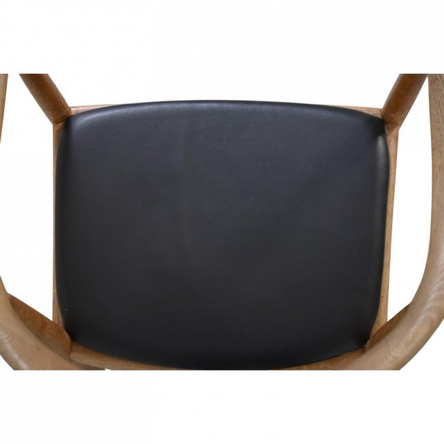 Wood JH503 The Chair in Oak and Black Leather by Hans Wegner, 1960s For Sale - Image 7 of 18