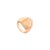 Boho Chic Rose Gold Plated Zircon Studded Bochic Dome Ring- Size 6 For Sale - Image 3 of 10