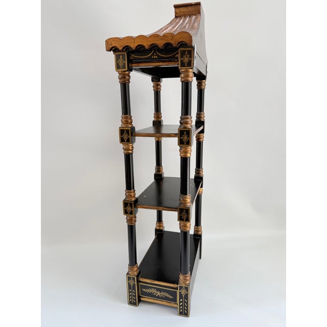 Chinoiserie Vintage Chinoiserie Style Pagoda Wall Shelf For Sale - Image 3 of 5