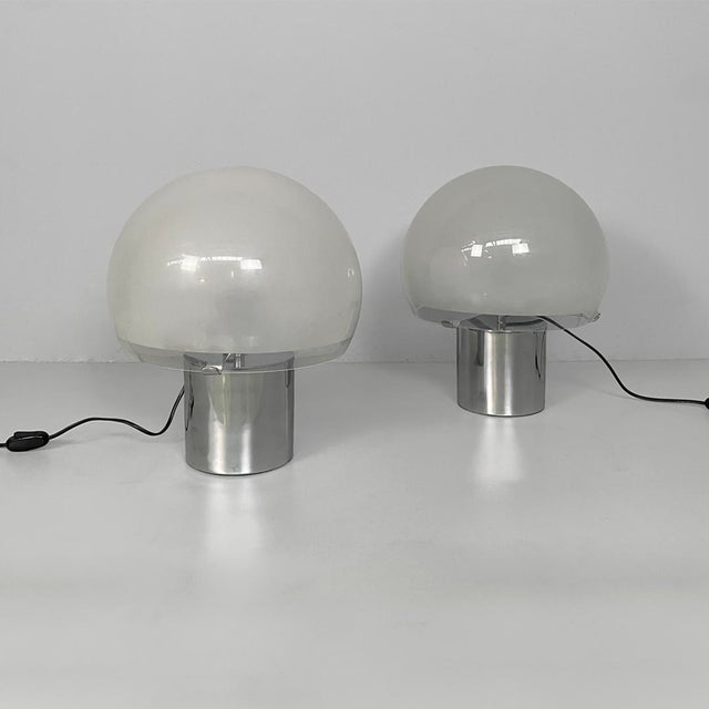 Mid-Century Modern Italian LTA6 Porcino Table Lamps attributed to Luigi Caccia Dominioni for Azucena, 1960s, Set of 2 For Sale - Image 15 of 15