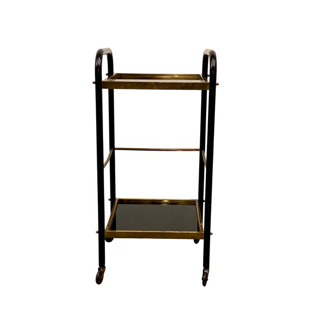 Mid-Century Modern Vintage Bar Cart For Sale - Image 3 of 9