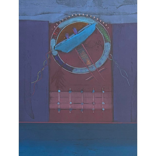 Framed Signed "Peace Shield" Monoprint by Enrico Embroli For Sale - Image 4 of 12
