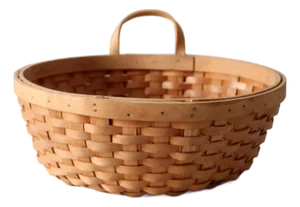Vintage Handwoven Wood Splint Basket