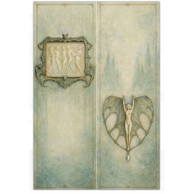Not Yet Made - Made To Order Large Art Nouveau Jewelry Study "Verdigris Oracle" – 40" X 60" Fine Art Print on Brushed Metal For Sale - Image 5 of 10
