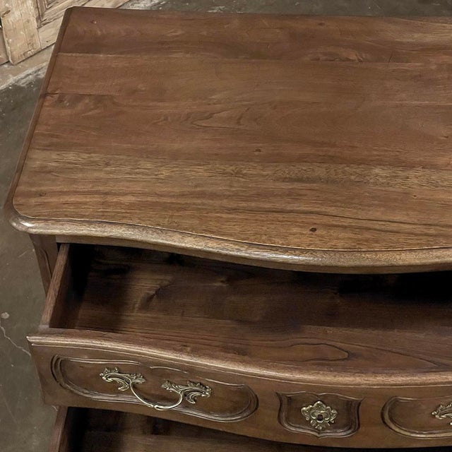 Chestnut Antique Country French Regence Walnut Commode For Sale - Image 8 of 18