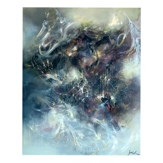Ovidiu Kloska, The Nocturnal Hour of Violent Blooming, Mixed on Canvas For Sale
