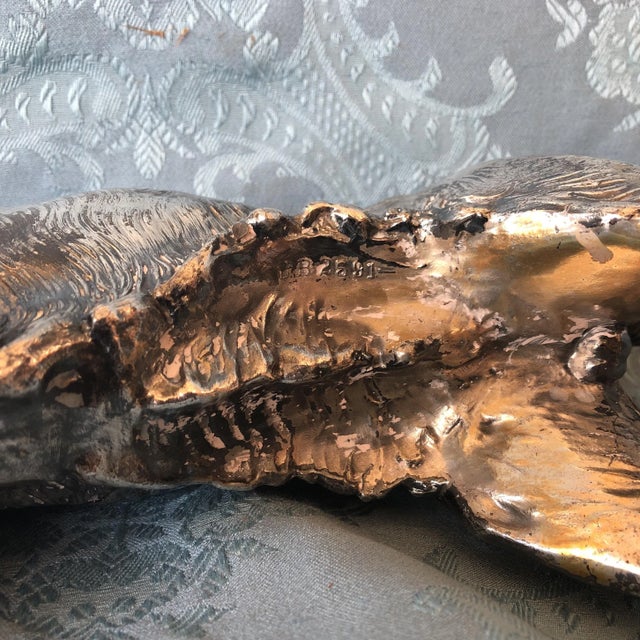 1910s Figurative Jennings Brothers Silver Plate Hunting Dog Figurine For Sale - Image 9 of 11