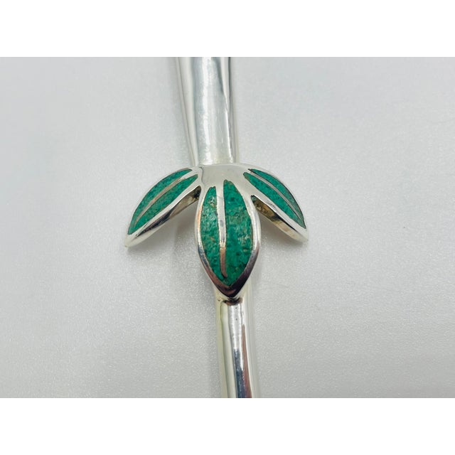 1980s Emilia Castillo Parrot Candle Snuffer With Malachite Inlay, Taxco Mexican Modern For Sale - Image 11 of 17