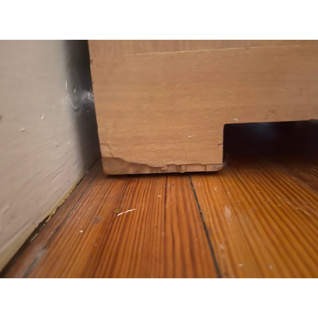 1950s Blonde Oak Mengel Lowboy Dresser With Detachable Mirror For Sale - Image 10 of 12