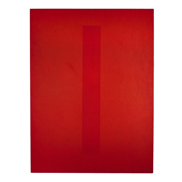 Lorenzo Indrimi, Red Six IX, Original Lithograph, 1970s For Sale