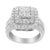 Contemporary 14KT White Gold Round and Princess Diamond Ring (2 1/4 cttw, H-I Color, SI1-SI2 Clarity) - Size 7 For Sale - Image 3 of 6