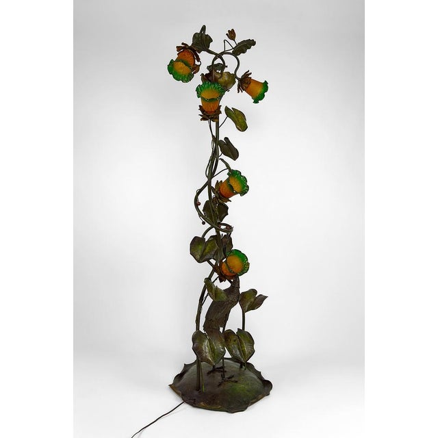 French Art Nouveau Heron Floor Lamp, 1890s For Sale - Image 6 of 18