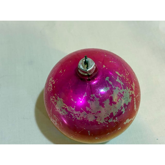 7 Vintage German Glass Ombre Christmas Ornaments For Sale - Image 4 of 12