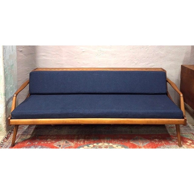 Danish Teak Convertible Daybed Sofa with Backrest Compartment, 1960s For Sale - Image 5 of 11