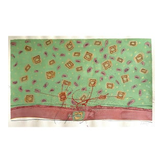 Barbara Beck 2003 Painting on Paper Titled “Shouting” - Signed/Dated For Sale