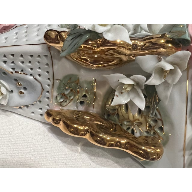 Antique Capodimonte Flower Basket Wall Art For Sale - Image 11 of 11